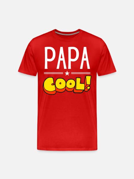 Papa tu es mon roc - T-shirt bio Premium Homme - rouge