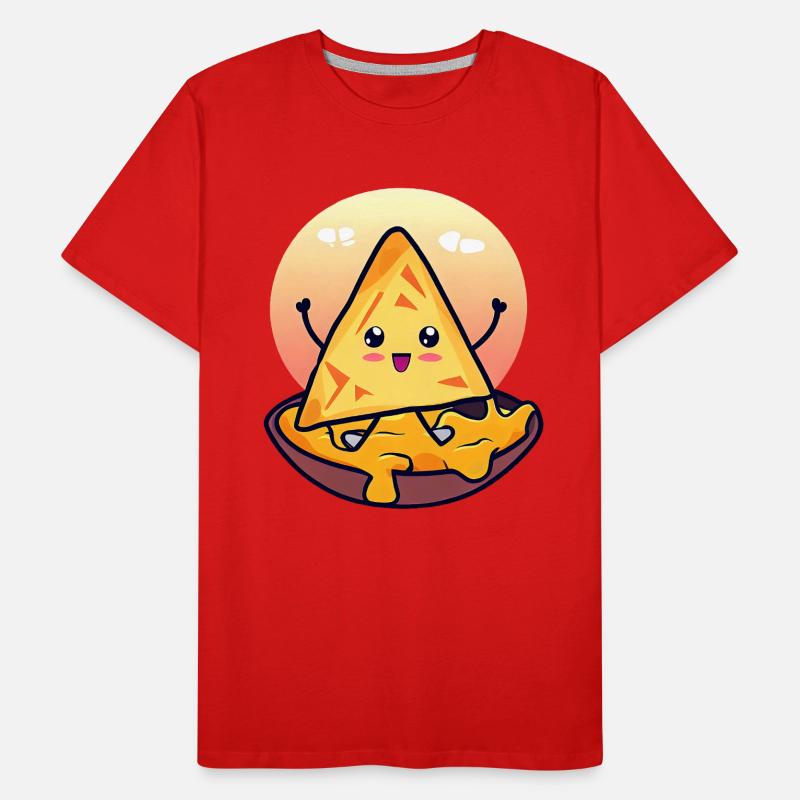 Nacho Chip in cremigem Käsebad Männer Premium Bio T-Shirt