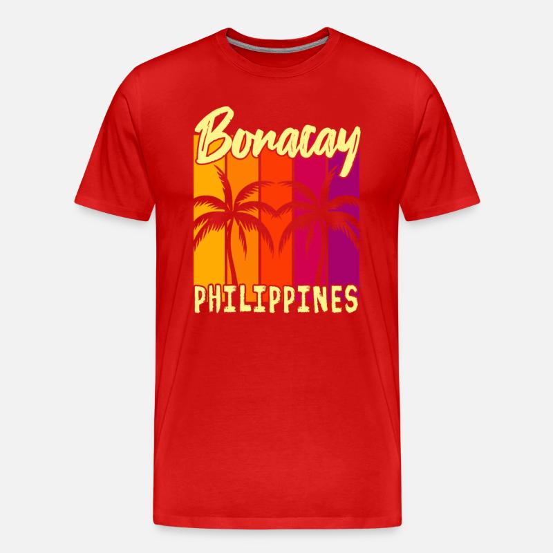 Sunset Boracay Philippines - Men's Premium Organic T-Shirt - red