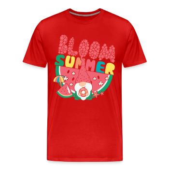 Strand Sommer blüten blume - Männer Premium Bio T-Shirt - Rot - Vorne - Damien (186cm)
