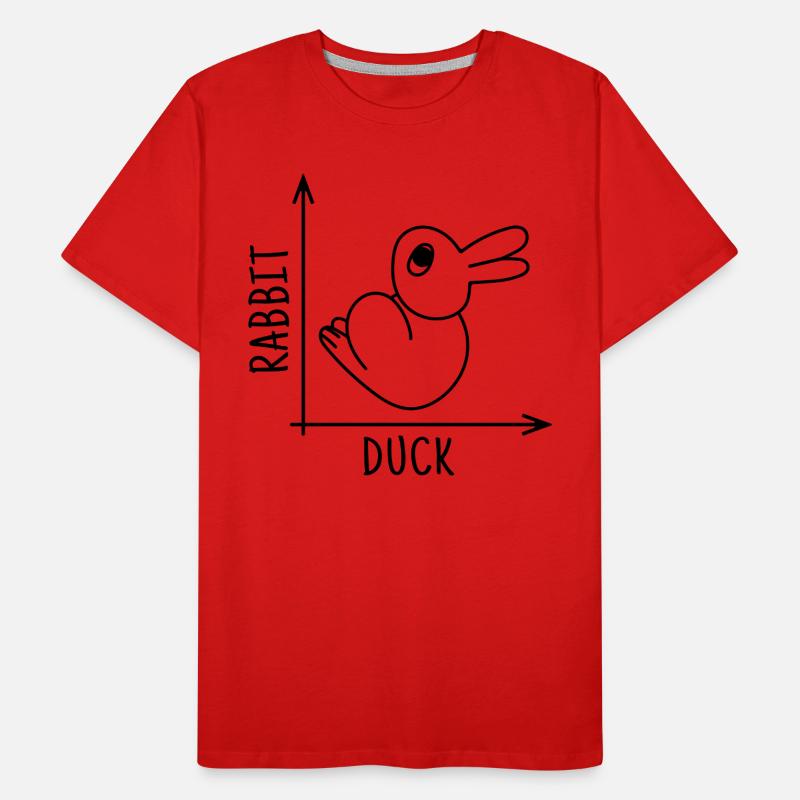 Illusion de canard lapin T-shirt bio Premium Homme