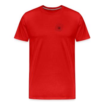 Toile d’araignée - T-shirt bio Premium Homme - rouge - Devant - Damien (186cm)