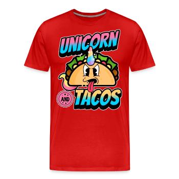 Taco - T-shirt bio Premium Homme - rouge - Devant - Damien (186cm)