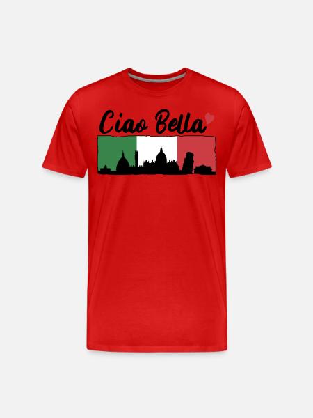 Ciao Bella - Men's Premium Organic T-Shirt - red