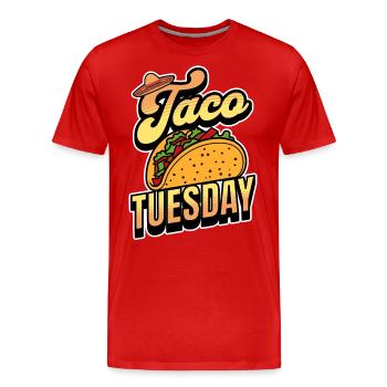 Taco - T-shirt bio Premium Homme - rouge - Devant - Damien (186cm)