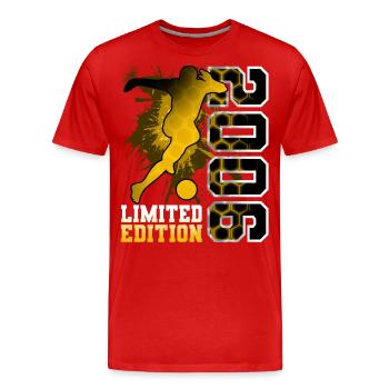 2006 Année de naissance Anniversaire Football - T-shirt bio Premium Homme - rouge - Devant - Damien (186cm)