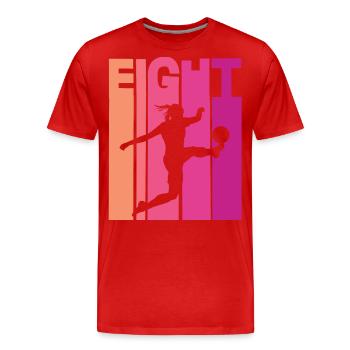 8th Birthday Women's Soccer Soccer Female Soccer Player - Men's Premium Organic T-Shirt - red - Front - Damien (186cm)