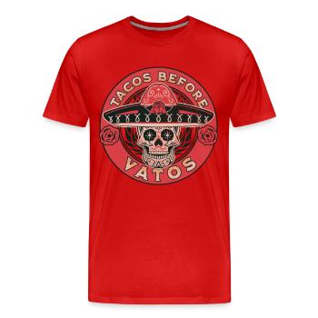 Taco - T-shirt bio Premium Homme - rouge - Devant - Damien (186cm)