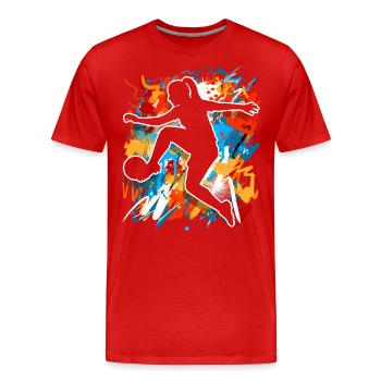 Women's Soccer Women's Soccer Women's Girls Soccer - Men's Premium Organic T-Shirt - red - Front - Damien (186cm)