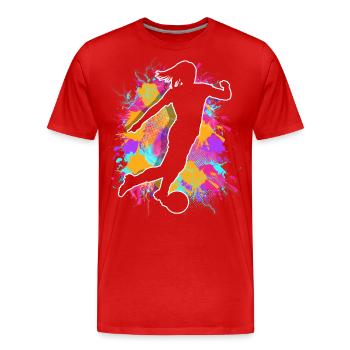 Women's Soccer Women's Soccer Women's Girls Soccer - Men's Premium Organic T-Shirt - red - Front - Damien (186cm)