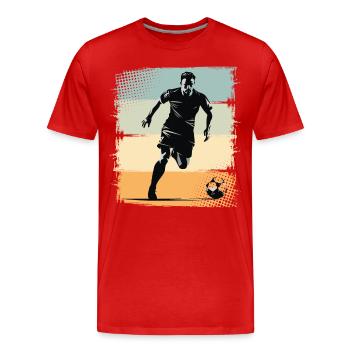 Football Joueurs de football - T-shirt bio Premium Homme - rouge - Devant - Damien (186cm)