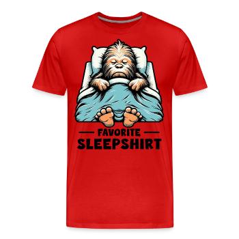 Bigfoot Favorite Sleepshirt - Männer Premium Bio T-Shirt - Rot - Vorne - Damien (186cm)