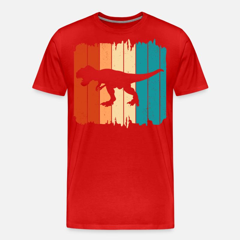 T Rex - Männer Premium Bio T-Shirt - Rot