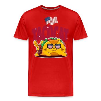 Taco - T-shirt bio Premium Homme - rouge - Devant - Damien (186cm)