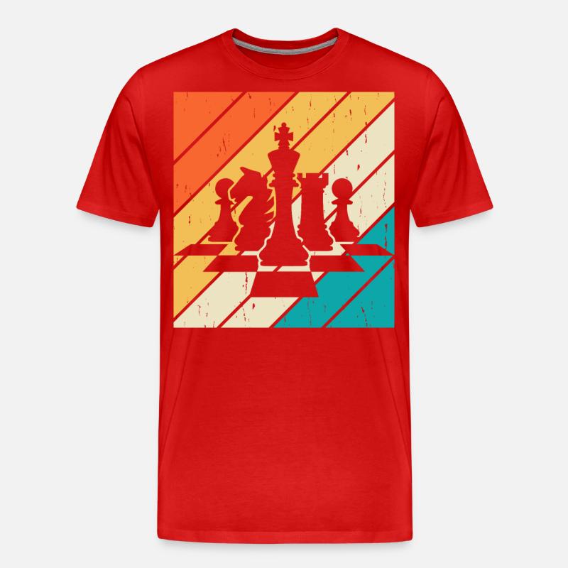 Échecs - T-shirt bio Premium Homme - rouge