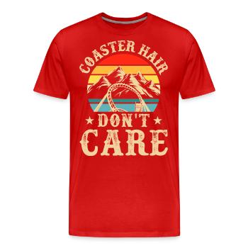 Montagnes russes - T-shirt bio Premium Homme - rouge - Devant - Damien (186cm)