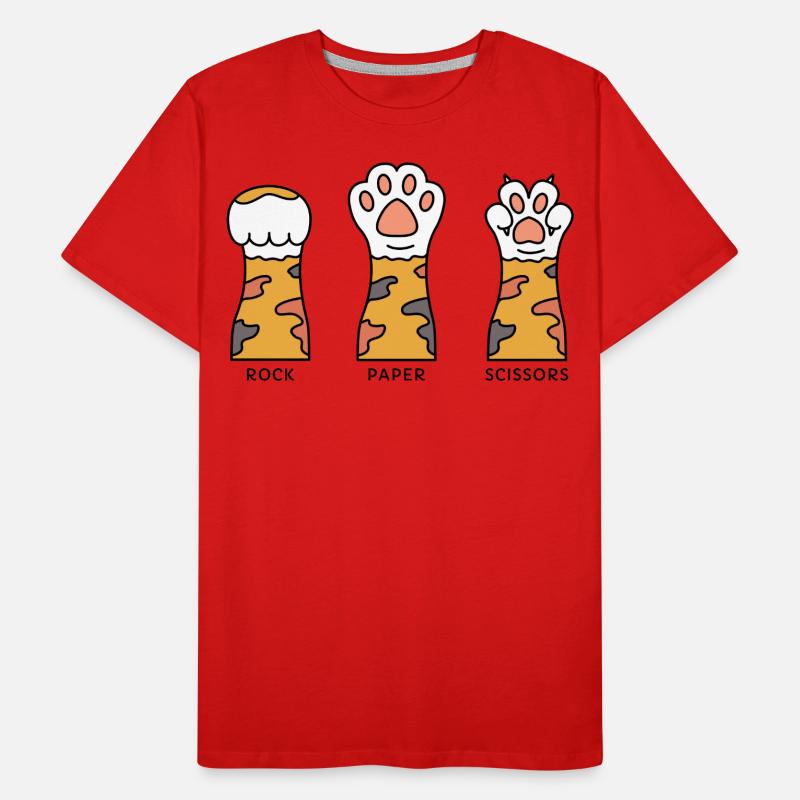 Ciseaux à papier de roche T-shirt bio Premium Homme