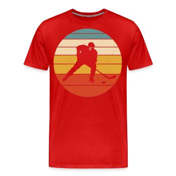 Eishockey - Männer Premium Bio T-Shirt - Rot - Vorne - Damien (186cm)