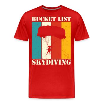 Parachutisme - T-shirt bio Premium Homme - rouge - Devant - Damien (186cm)