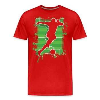 Soccer Soccer Players - Men's Premium Organic T-Shirt - red - Front - Damien (186cm)