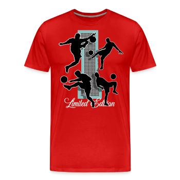 1. Geburtstag Fußball - Männer Premium Bio T-Shirt - Rot - Vorne - Damien (186cm)