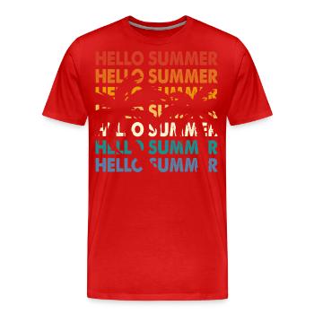 Summer - Men's Premium Organic T-Shirt - red - Front - Damien (186cm)