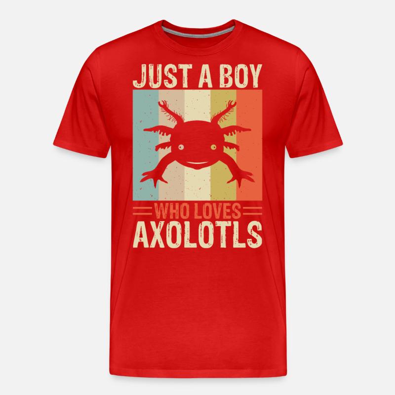 Axolotl - Männer Premium Bio T-Shirt - Rot