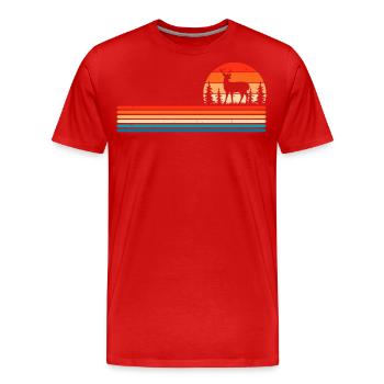 Jagen Jäger - Männer Premium Bio T-Shirt - Rot - Vorne - Damien (186cm)
