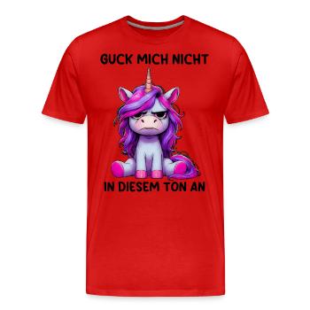 Ne me regarde pas sur ce ton - T-shirt bio Premium Homme - rouge - Devant - Damien (186cm)