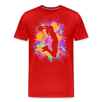 basketball women's basketball player basketball - Men's Premium Organic T-Shirt - red - Front - Damien (186cm)