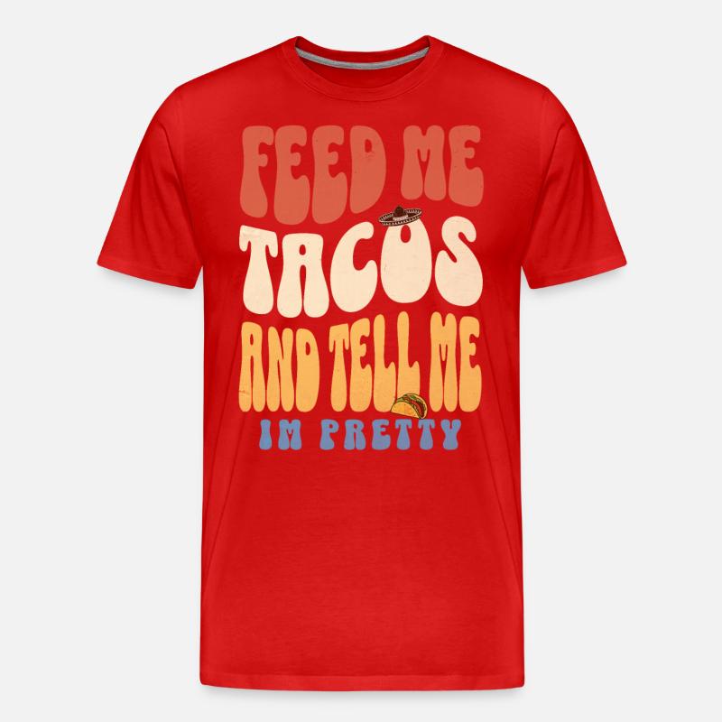 Tacos - Männer Premium Bio T-Shirt - Rot