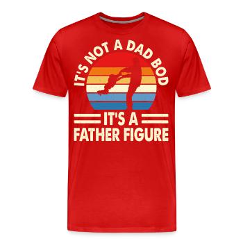Papa Papa - T-shirt bio Premium Homme - rouge - Devant - Damien (186cm)