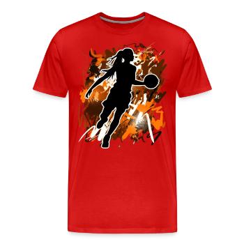 Basketball Basketball Women Basketball - Men's Premium Organic T-Shirt - red - Front - Damien (186cm)