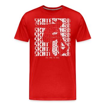 Skateboard Skater Skaten - Männer Premium Bio T-Shirt - Rot - Vorne - Damien (186cm)