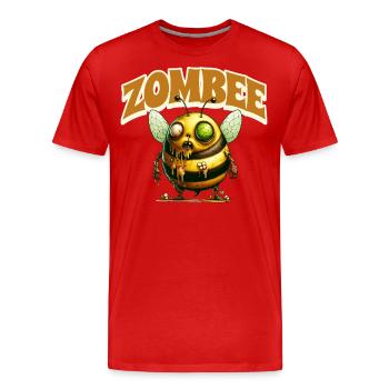 Abeille zombie Zombee - T-shirt bio Premium Homme - rouge - Devant - Damien (186cm)