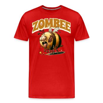 Abeille zombie Zombee - T-shirt bio Premium Homme - rouge - Devant - Damien (186cm)