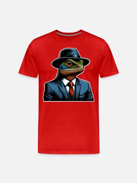 lizard - Men's Premium Organic T-Shirt - red