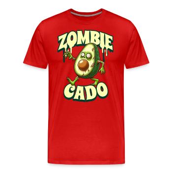 Zombie Avocat Zombie Cado - T-shirt bio Premium Homme - rouge - Devant - Damien (186cm)