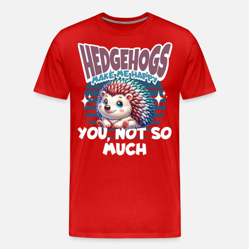 Igel - Männer Premium Bio T-Shirt - Rot