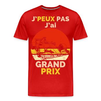 J'peut pas j'ai Grand-Prix Humour T-shirt - Men's Premium Organic T-Shirt - red - Front - Damien (186cm)