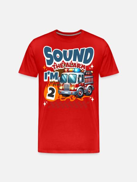 2e anniversaire des pompiers - T-shirt bio Premium Homme - rouge