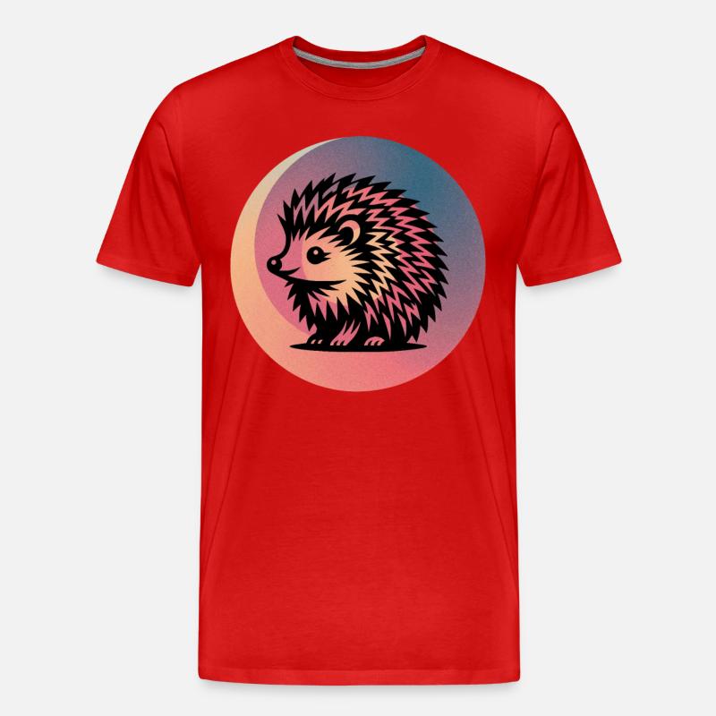 Igel - Männer Premium Bio T-Shirt - Rot