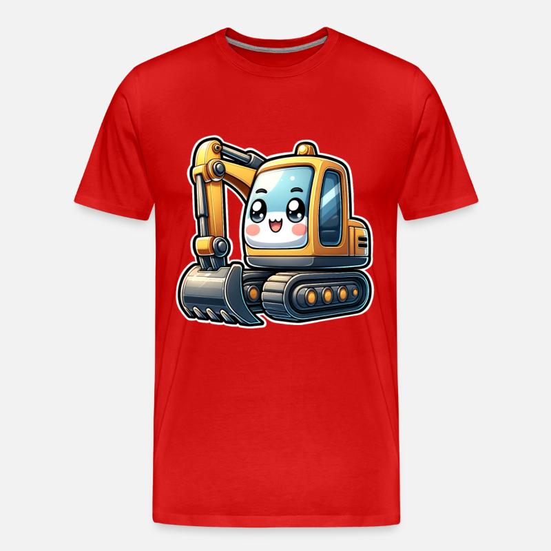 Bagger - Männer Premium Bio T-Shirt - Rot