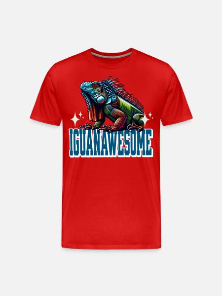 Iguana - Men's Premium Organic T-Shirt - red