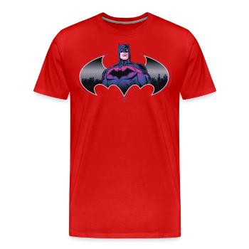 Batman Cool Design Avec Logo Et Costume Rose - T-shirt bio Premium Homme - rouge - Devant - Damien (186cm)