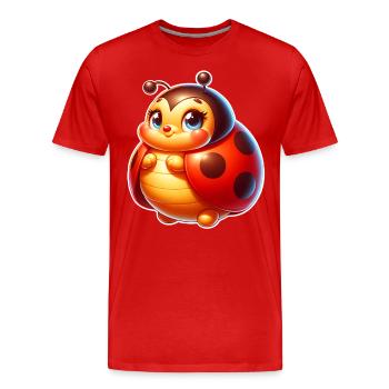 Coccinelle - T-shirt bio Premium Homme - rouge - Devant - Damien (186cm)