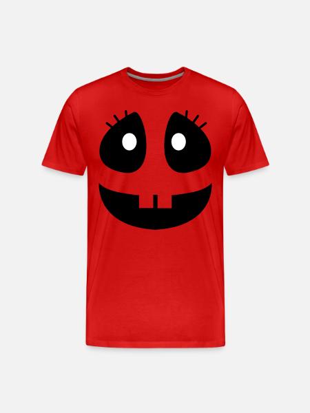 Shy ghost face - Men's Premium Organic T-Shirt - red