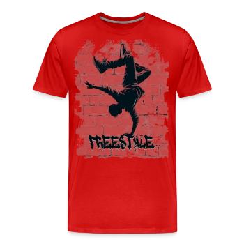 Nage libre - T-shirt bio Premium Homme - rouge - Devant - Damien (186cm)