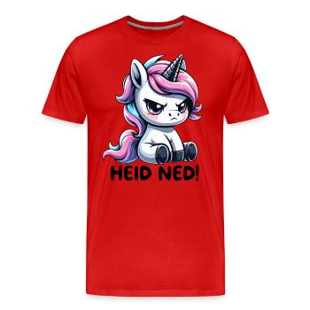 Heid Ned - Männer Premium Bio T-Shirt - Rot - Vorne - Damien (186cm)