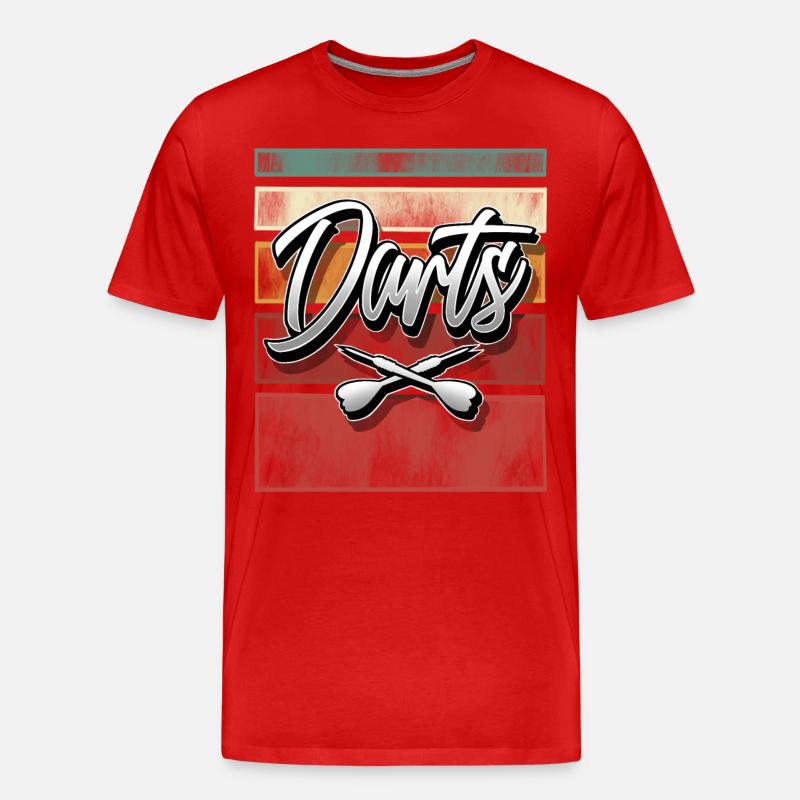 Darts - Männer Premium Bio T-Shirt - Rot